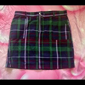 plaid mini skirt